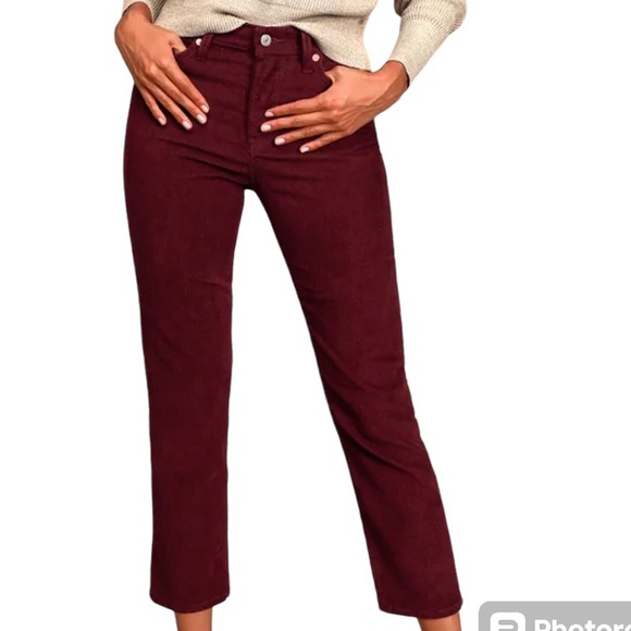 Levi's Pants - LEVI’S WEDGIE STRAIGHT LEG BURGUNDY BUTTON FLY CORDUROY PANTS SZ 31